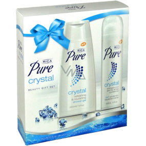 Rica Pure Crystal Duschgel 200 ml + Deodorant Spray für Frauen 150 ml, Kosmetikset