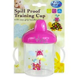First Steps Training Cup Tasse mit zwei Griffen 6+ Monate rosa 1 Stück