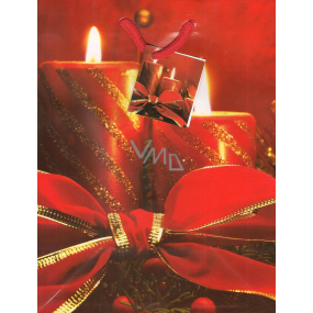 Nekupto Geschenk Papiertüte 23 x 18 x 10 cm Kerzen mit rotem Band
