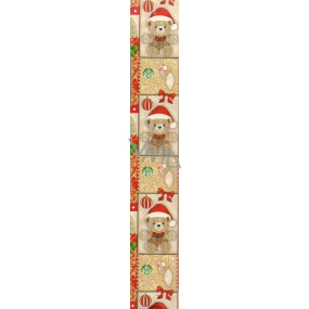 Nekupto Geschenkpapier 70 x 500 cm Weihnachten Hellbrauner Teddybär
