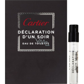 Cartier-Erklärung d Un Soir Eau de Toilette für Männer 1,5 ml mit Spray, Fläschchen