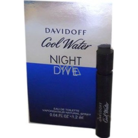 Davidoff Cool Water Night Tauchen Eau de Toilette für Männer 1,2 ml mit Spray, Fläschchen