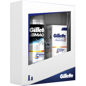 Gillette Series Irritation 5 Defense Rasiergel 200 ml + Mach3 Irritation 5 Defense Feuchtigkeitsspendender After Shave Balsam 50 ml, Kosmetikset für Männer