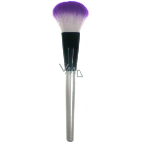 Kosmetikpinsel mit synthetischen Borsten für Puder weiß mit weiß-violetter Spitze 19 cm 30350