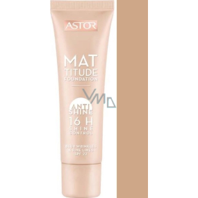 Astor Mattitude Foundation Anti Shine 16h Glanzkontrolle Make-up 102 Golden Beige 30 ml
