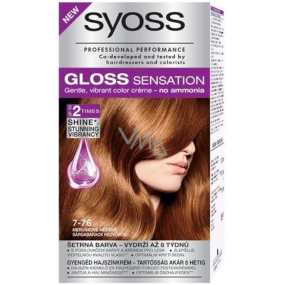 Syoss Gloss Sensation Schonende Haarfarbe ohne Ammoniak 7-76 Aprikosenkupfer 115 ml