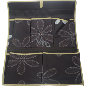 Tasche zum Aufhängen von braunem Stoff 44 x 35 cm 5 Taschen 320