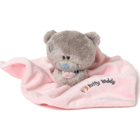 Ich zu dir Teddy Tiny Tatty Teddy Decke mit Teddybär rosa 22 x 18 cm