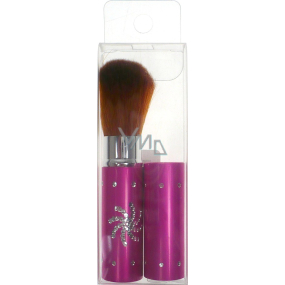 Kosmetikpinsel mit synthetischen Borsten für Puder mit Kappe rosa 8,5 cm 30350
