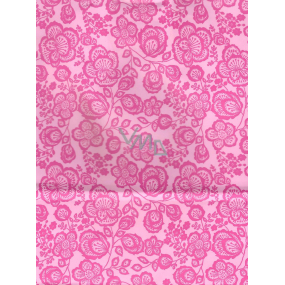 Nekupto Geschenk Kraftbeutel 24 x 18 x 8 cm Pink mit Blumen
