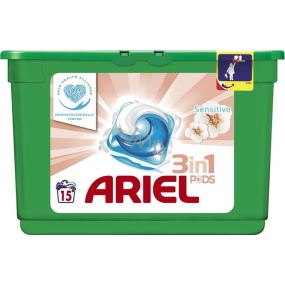 Ariel 3in1 Sensitive Gelkapseln zum Waschen von Wäsche 15 Stück 438 g