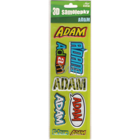 Nekupto 3D-Aufkleber mit dem Namen Adam 8 Stück