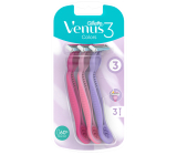 Gillette Venus 3 Farben Rasierapparat mit Gleitstreifen 3 Farben, 3 Stück für Frauen