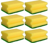 Tinky Sponge für Geschirr in Form von 9 x 6 x 4 cm 6 Stück