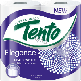 Dieses Ellegance Pearl White parfümierte Toilettenpapier weiß geruchlos 3-lagig 4 Stück