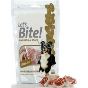 Brit Lets Bite Kabeljau und Hähnchenbrötchen Ergänzungsfutter für Hunde 80 g
