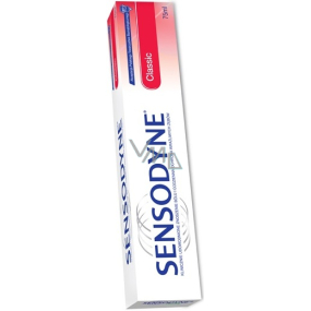 Sensodyne Classic Zahnpasta lindert Schmerzen bei kalten, thermischen, berührenden und osmotischen Reizen deutlich 75 ml