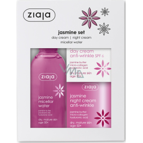 Ziaja Jasmine 50+ Tagescreme 50 ml + Nachtcreme 50 ml + Mizellenwasser 200 ml, Kosmetikset