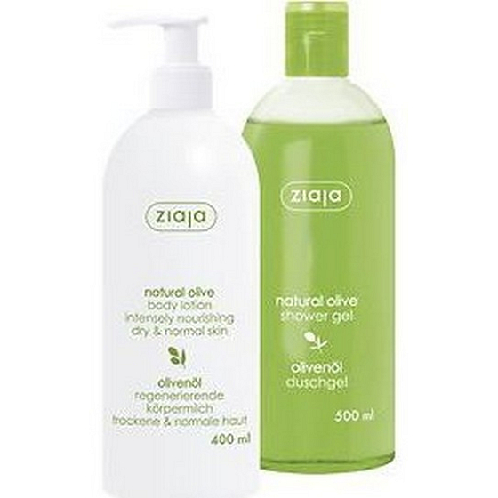 Ziaja Oliva Körperlotion für trockene und normale Haut 400 ml + Oliva Duschgel 500 ml, Duopack