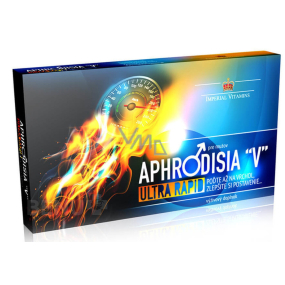 Aphrodisia V Ultra Rapid für Männer zur Verbesserung der Erektion und Steigerung des sexuellen Verlangens und der sexuellen Leistung, Nahrungsergänzungsmittel 10 Kapseln