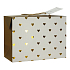 Anděl Geschenk Papiertüte Box 23 x 16 x 11 cm abschließbar, mit goldenen Herzen