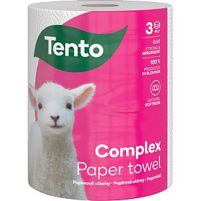 Tento Complex 3in1 3lagige Papierhandtücher, 55 m, 1 Rolle
