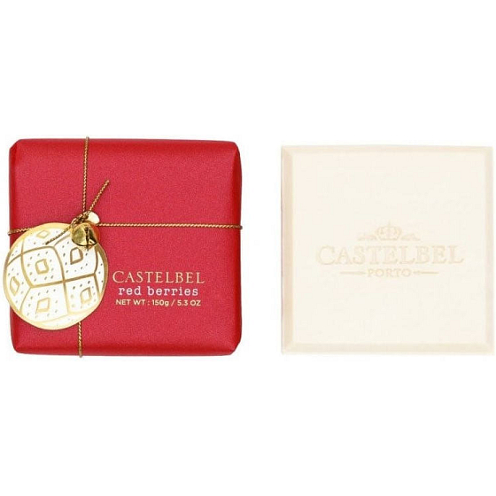 Castelbel Red Berries - Rote Beeren Weihnachtstoilettenseife mit Glocke 150 g