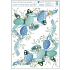 Fensterfolie ohne Kleber Blaue Eckeier 30 x 42 cm