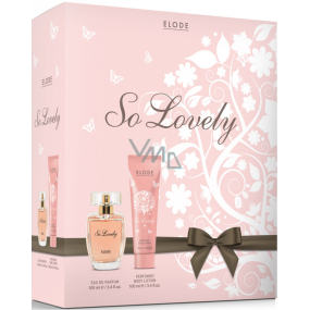 Elode So Lovely Eau de Parfum für Frauen 100 ml + Körperlotion 200 ml, Geschenkset für Frauen