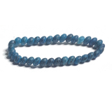 Achat blau Drachen Armband elastisch Naturstein, Kugel 6 mm / 16 - 17 cm