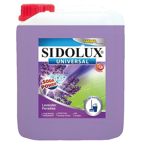 Sidolux Universal Soda Lavendel Paradies Waschmittel für alle abwaschbaren Oberflächen und Böden 5 l