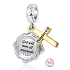 Sterling Silber 925 Religiöse Sprüche Philipper 4:19, 2in1 Anhänger für Armband