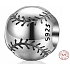 Charme Sterling Silber 925 I Love Baseball Texas Rangers Ball, Perle auf Armband Sport
