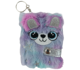 Albi Schlüsselanhänger Regenbogen Teddybär Block pelzigen 10 x 7 cm