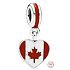 Charm Sterling Silber 925 Kanadisches Herz Flagge - Ich liebe Kanada, Reise-Armband-Charm