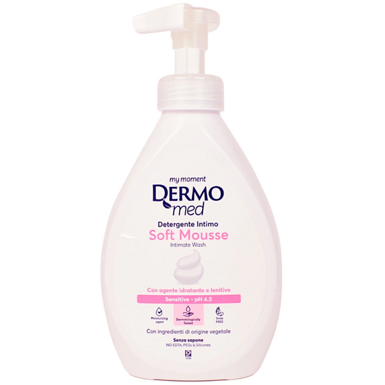 Dermomed Soft Mousse Sensitive – intimní mycí pěna 600 ml, jemná a šetrná péče pro citlivou intimní hygienu.
