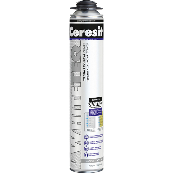 Ceresit White Teq Pistolmontage PU-Schaum, 750 ml