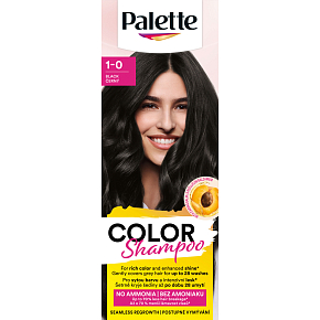 Schwarzkopf Palette Color Shampoo barvicí šampon na vlasy 1-0 Černý, 1 ks