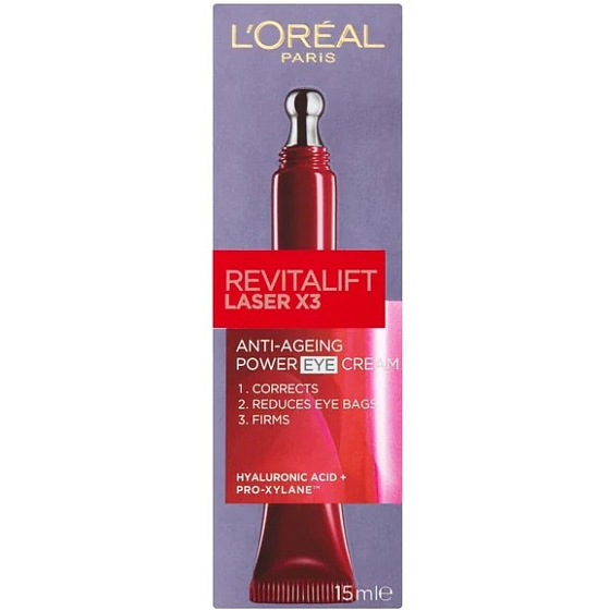 L'Oréal Paris Revitalift Laser X3 Augencreme, 15 ml
