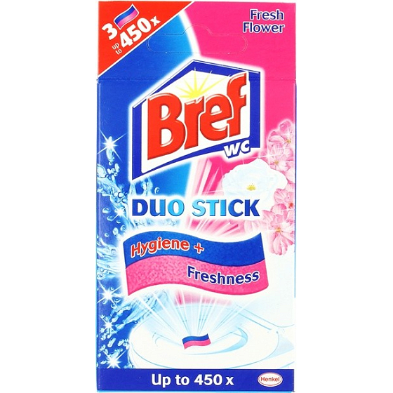 Bref Duo Stick Fresh Flower selbstklebende Toilettenstreifen 27 g
