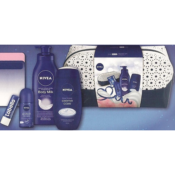 Nivea Men Creme Care Körperlotion 400 ml + Duschgel 250 ml + Antitranspirant Roll-on 50 ml + Lippenbalsam 4,8 g, Kosmetikset