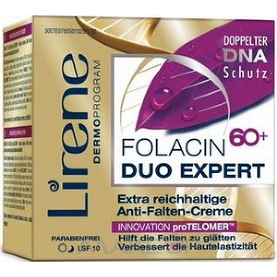 Lirene Folacin Duo Expert 60+ extra reichhaltige Anti-Falten-Creme für Tag und Nacht 50 ml