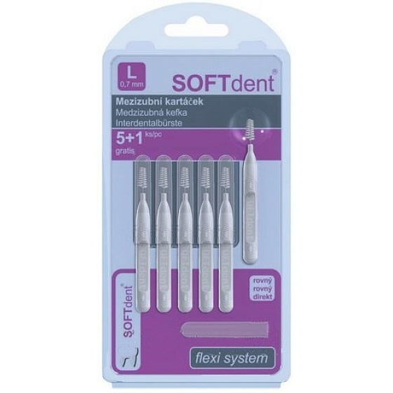 Soft Dent Interdentalbürste gerade L 0,7 mm 6 Stück