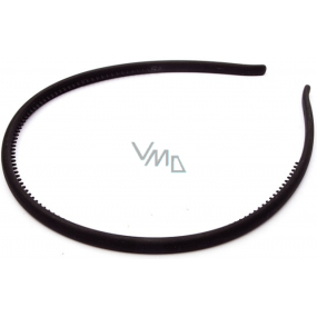 Schmales Stirnband schwarz matt 0,6 cm