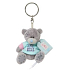 Me to You Teddybär im blauen Hugs & Kisses T-Shirt Plüsch Schlüsselanhänger 7 cm