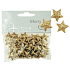 Sterne mit Glitzer 50 Stück Gold, 2 cm