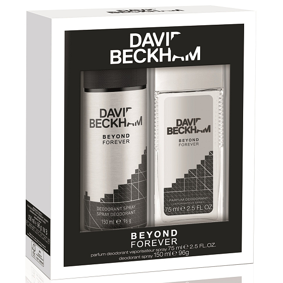 David Beckham Beyond Forever parfümiertes Deodorantglas für Männer 75 ml + Deodorantspray 150 ml, Kosmetikset