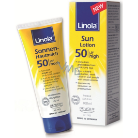 Linola Sun Lotion SPF50 Sonnencreme für empfindliche und zu Ekzemen neigende Haut 100 ml