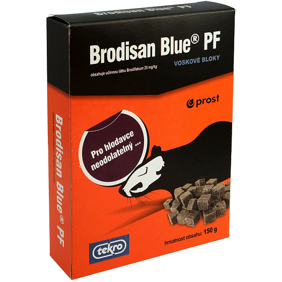 Tekro Brodisan Blue PF Wachsblöcke zur Bekämpfung von Nagetieren 150 g