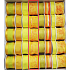Ditipo Stoffband mit Draht gelb mit Blumen 2 m x 40 mm